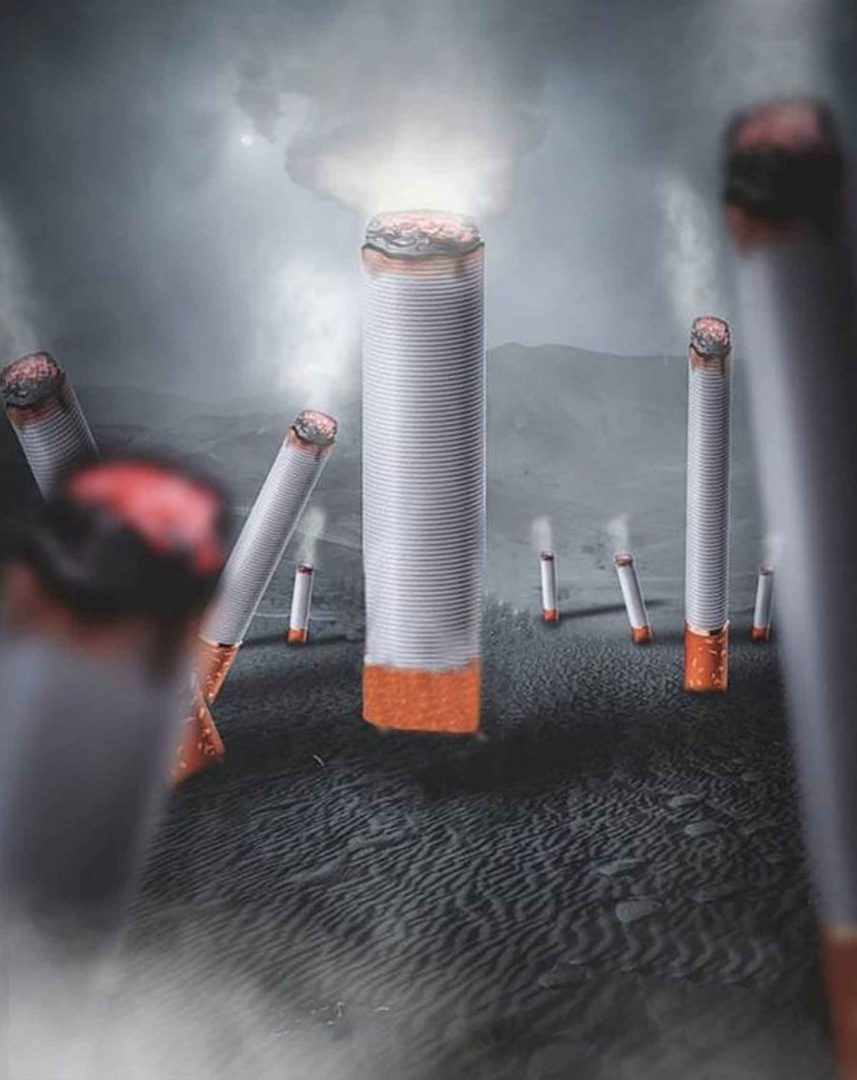 Cigarette Pillars CB Background Free Stock Image [ Download ]