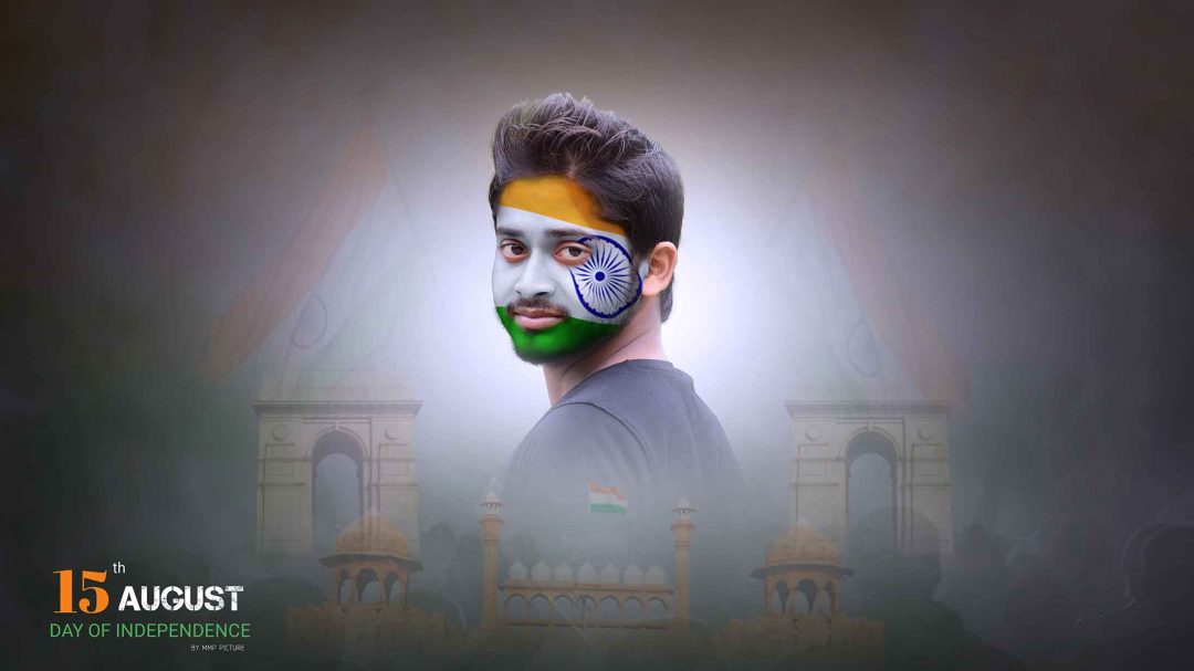 Flag Paint on Face Photoshop Tutorial 15 August Independence