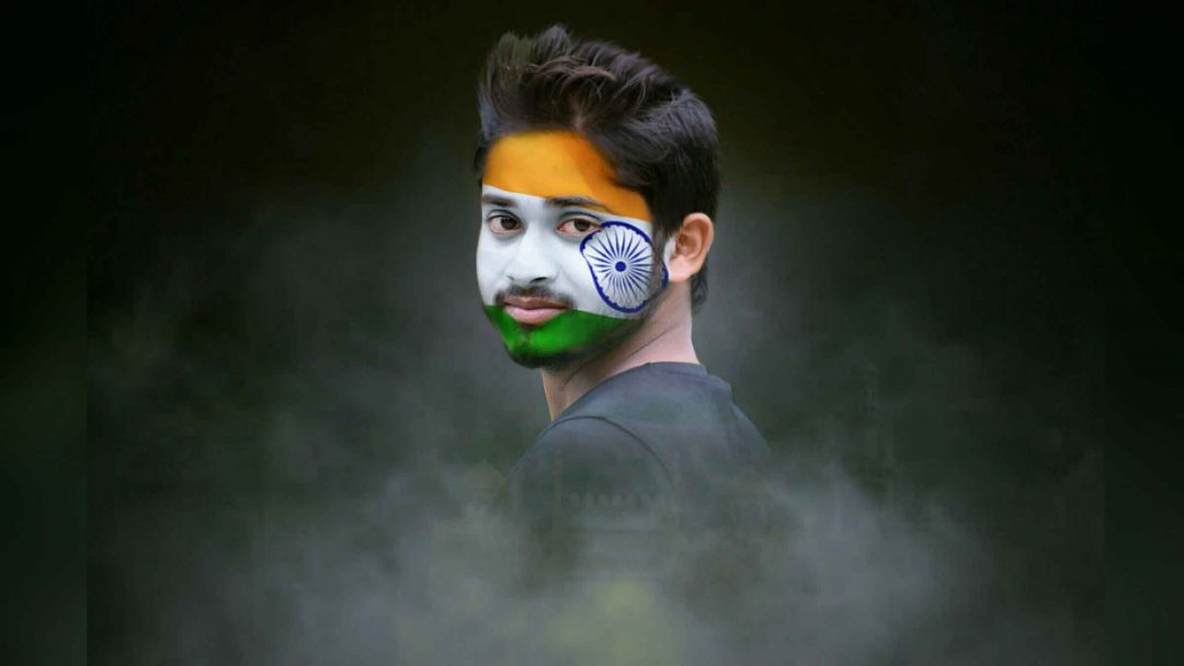 Flag Paint on Face Photo Editing 15 August Photo Manipulation