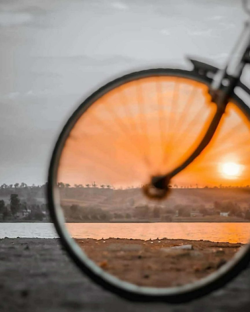 Blur Cycle Wheel Sunset Snapseed Background Free Stock