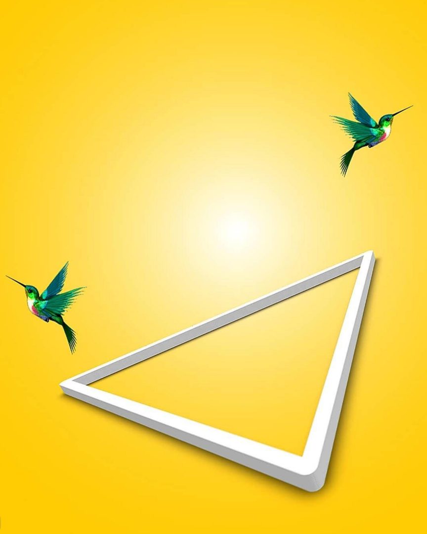 Yellow Triangle Photo Editing Background Free Stock Image