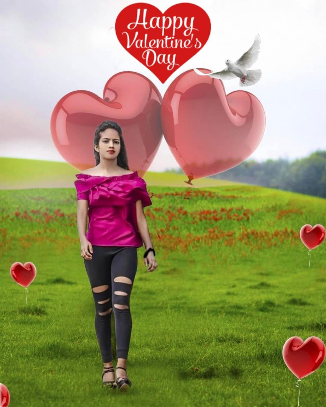 Happy Valentine Day PicsArt Background Free Stock Image