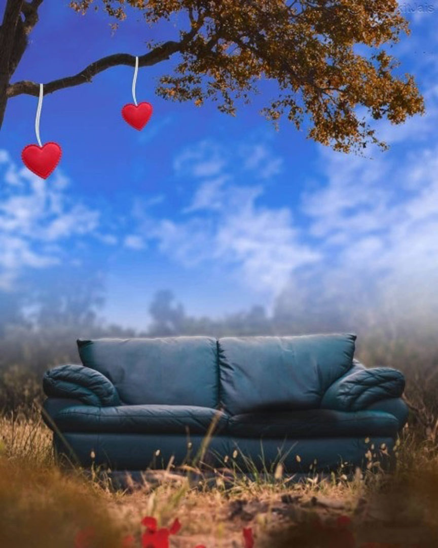 Romance With Heart PicsArt Background Free Stock Image